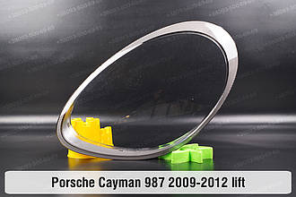 Скло фари Porsche Cayman 987 Grey (2009-2012) II покоління рестайлінг ліве