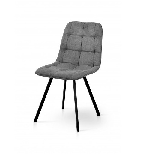 Стілець Софт з металевими ніжками тканина темно-сіра, фото 1