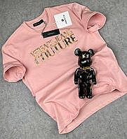 "M XXL" Versace Версаче футболка розовая яркая мужская брендовая стильная модная хлопок