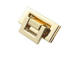 Замок для сумки прямокутний 45*20 мм колір золото