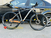 Велосипед найнер Crosser X880 NEW 29" (рама 19, 2*9) Hidraulic L-TWOO серо-оранжевый