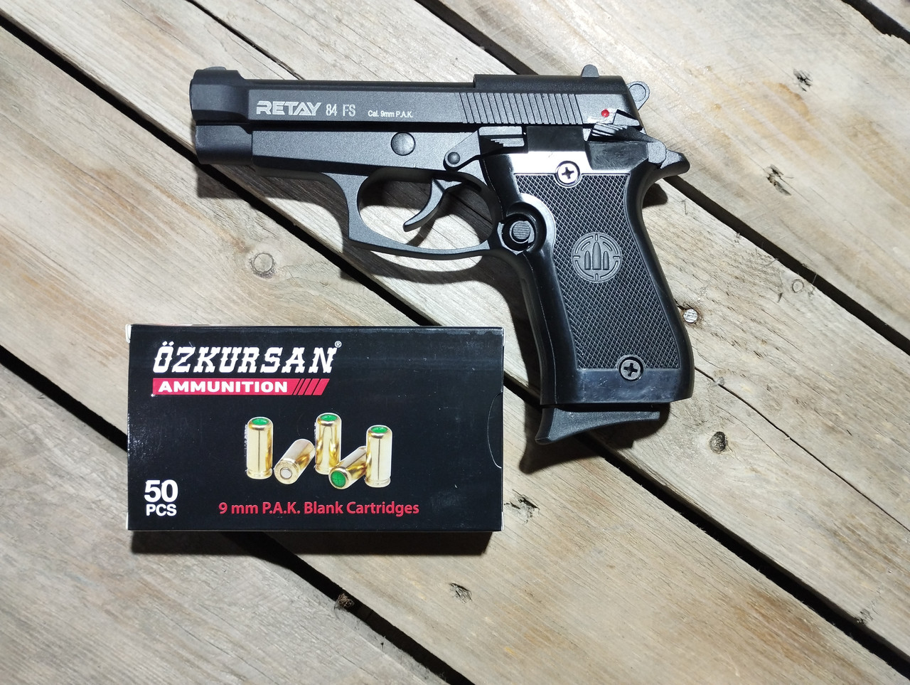 Стартовий пістолет RETAY 84FS 9 мм - black + 50 набоїв Ozkursan (АКЦІЯ), фото 1