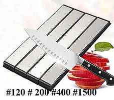 Набір алмазних точильних брусків каменів на бланку 4 штуки 120/200/400/1500 Grit