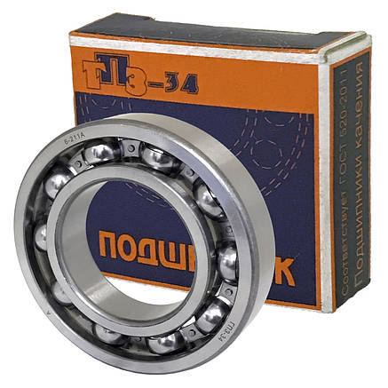 Підшипник 6-211А (6211/P6) ГПЗ-34 розміри **, фото 1