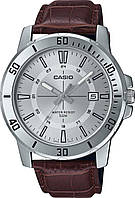 Часы Casio MTP-VD01L-7C мужские классические на кожаном ремешке | часы Casio оригинал с гарантией