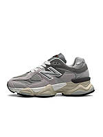 Женские замшевые серые кроссовки New Balance 9060. Популярные нью баланс 9060