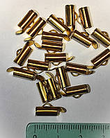 Концевик-трубочка 10 мм из нержавеющей стали (Gold) 1 шт