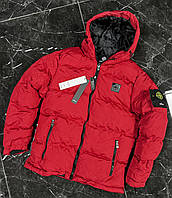 Молодёжная практичная мужская брендовая куртка ST0NE ISLANД RED_ТВ