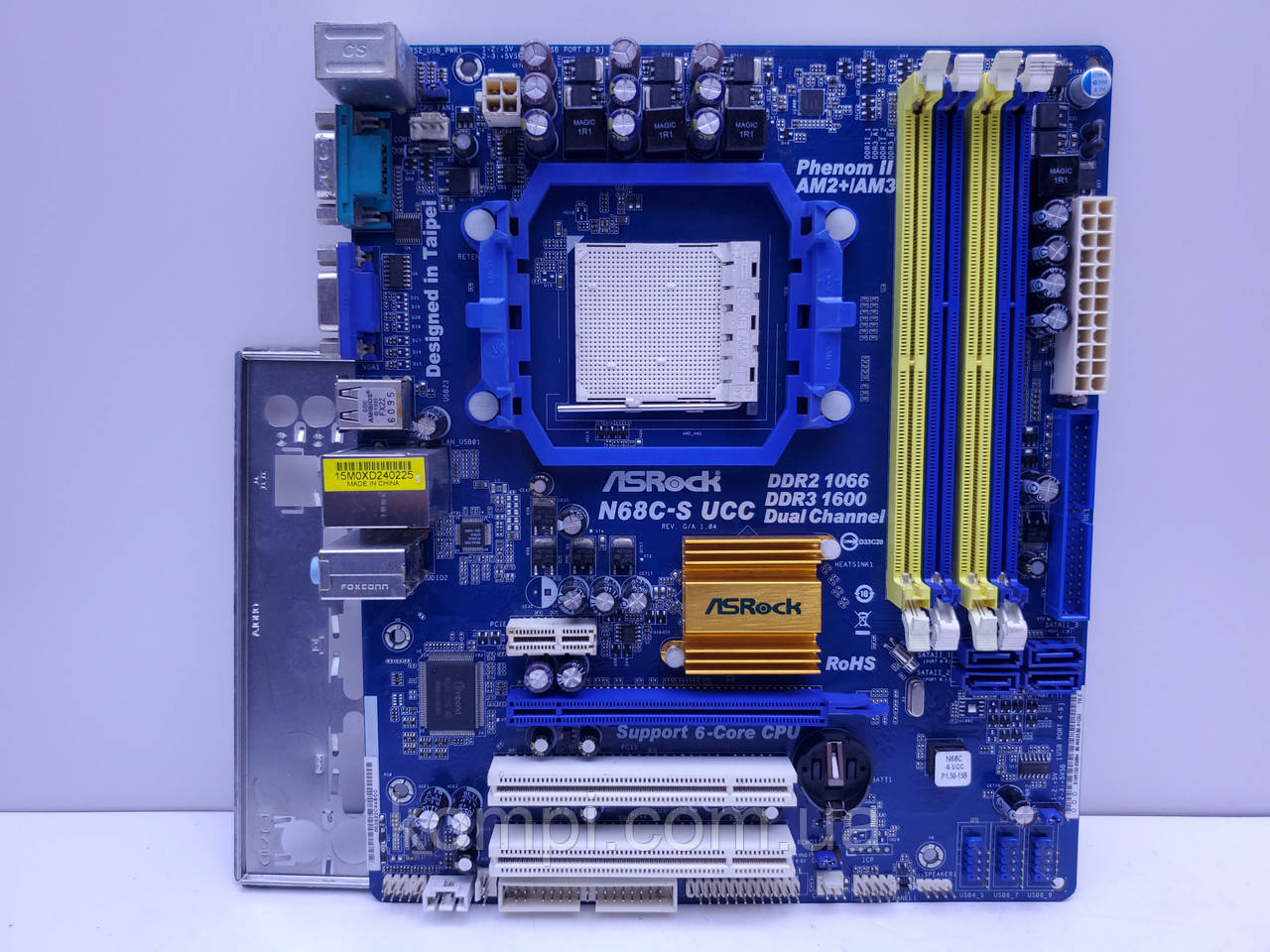 Материнська плата sAM3 ASRock N68C-S UCC ( Socket AM3 / AM2,DDR3 / DDR2,б/у)
