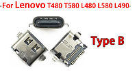 Разъем питания Lenovo Type-C USB 3.1 480 T580 L480 L580 L590 L490 El480 El580 нов