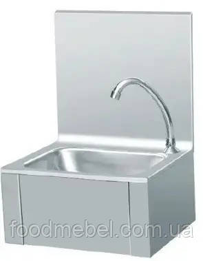 Рукомийник із бортом і керування стегоном 400х400х585h мм із неіржавкої сталі, фото 1