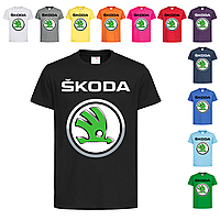 Чорна дитяча футболка Skoda Logo (15-6-2)