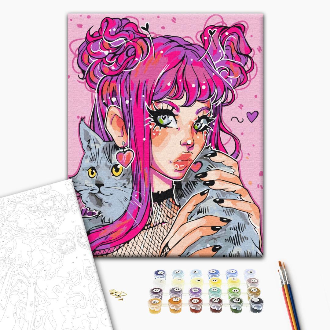 Картина за номерами Котячий погляд @nila_art_art BS53522