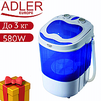 Мініскладана пральна машина Adler AD 8051, Побутові пральні машини 580W (до 3 кг одягу, Польща)