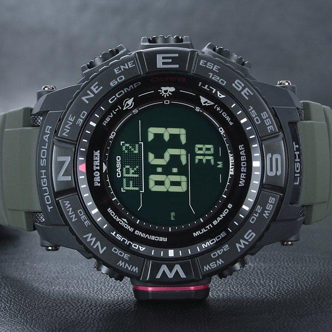 Наручний чоловічий спортивний оригінальний годинник Casio Касіо джі шок PRW-3510Y-8CR PROTREK Sensor