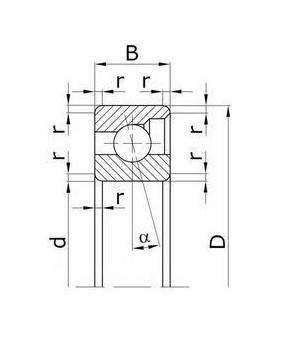 Підшипник 5-6100Е (7000CD/P5) , розміри:10*26*8, фото 2