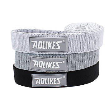 Набір гумок для фітнесу AOLIKES RB-3607 3 шт Light gray+Gray+Black