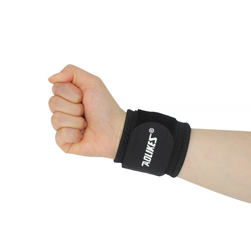 Фіксатор AOLIKES A-7936 Black бандаж на зап'ястку для фітнесу та важкої атлетики бадмінтону 13 шт., фото 1