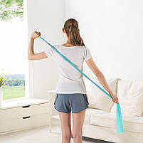 Еластична стрічка AOLIKES LD-3605 Blue 200 см для йоги та пілатесу фітнесу та силових тренувань 6 шт., фото 3