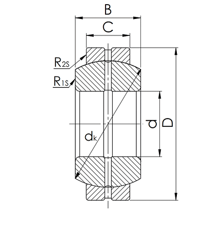 Підшипник ШСП70 (GE 70 ES)  ГПЗ-34, розміри:70*105*49, фото 2