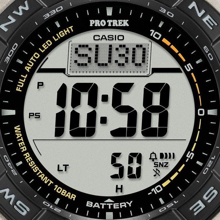 Зовнішній чоловічий спортивний оригінальний годинник Casio Касіо джі шок PRW-3500Т-7 PROTREK Triple Sensor Titanium