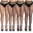 Ефектні колготки в середню сітку, Колготки чорні в сітку, Жіночі сітчасті колготи, Колготи жіночі, фото 9