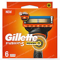 Gillette Fusion Power 6 шт. в упаковці змінні касети для гоління