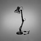 Настільна лампа під лампочку E27 колір каркасу чорний D-922BK, фото 3