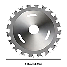 Насадка пиляльний диск на болгарку для роботи для дерева 110 мм, циркулярний диск для дерева, фото 6
