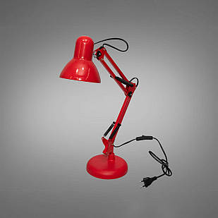 Настільна лампа під лампочку E27 колір каркасу червоний D-922RED