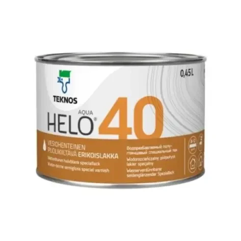 Лак для паркету Teknos Helo Aqua 40 напівглянцевий 0.45 л