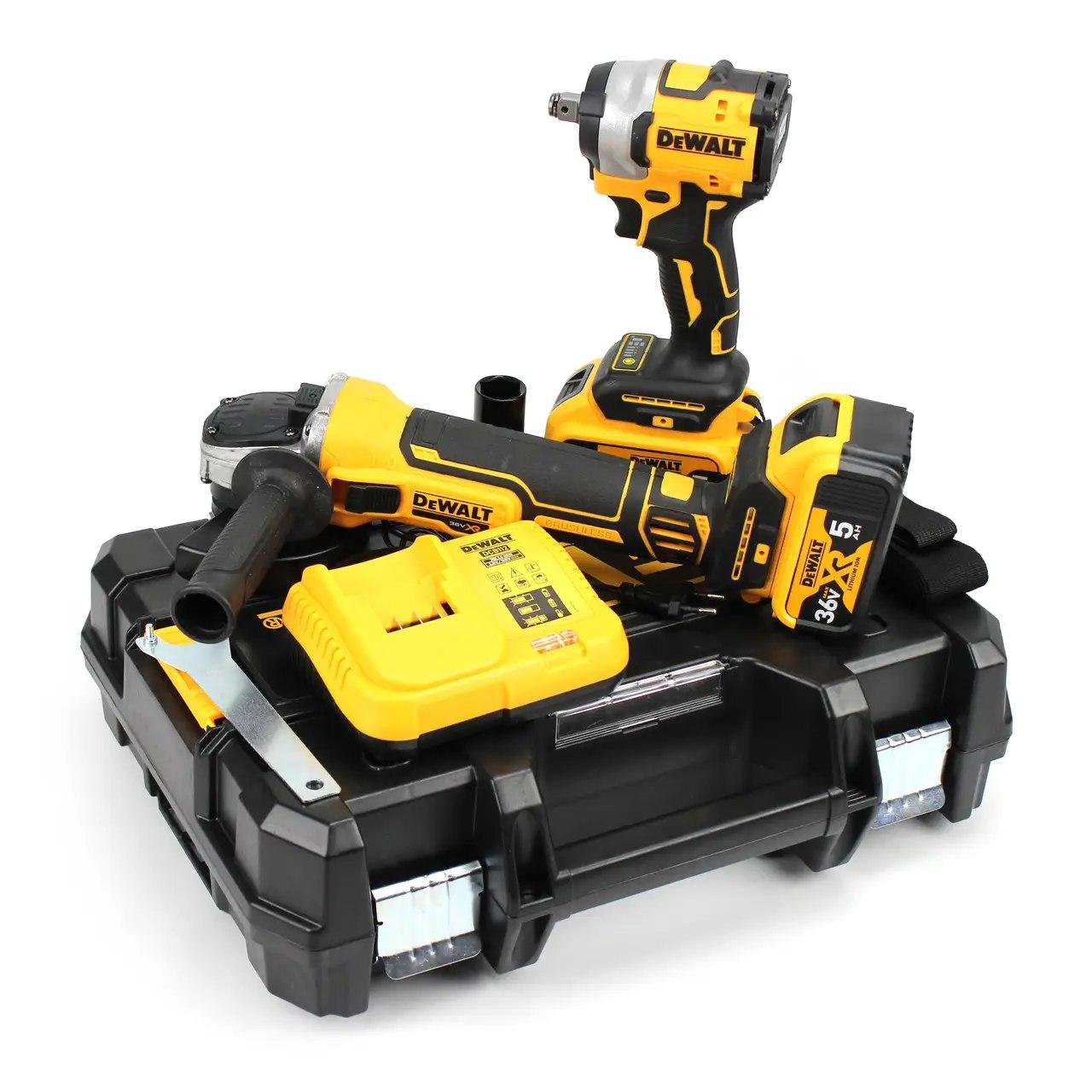 Акумуляторна болгарка DCG405P2 + Акумуляторний гайковерт DCF922D2T 2в1 АКБ Dewalt 36V