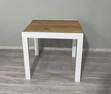 Кухонний стіл слайдер Крос 800 Evrodim, колір білий /Дуб  тахо, фото 3