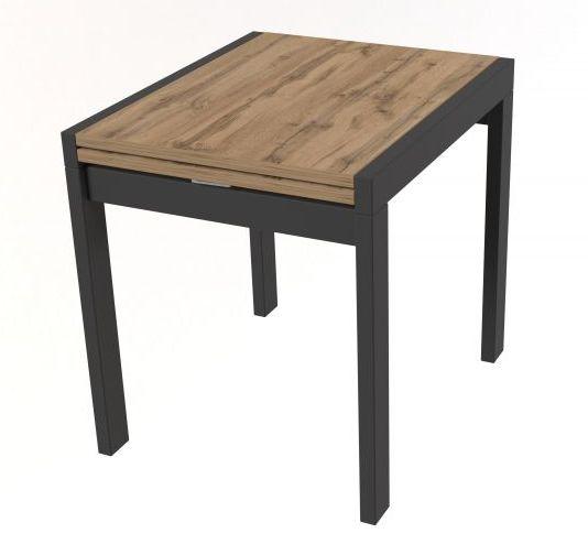 Кухонний стіл слайдер Крос 800 Evrodim, колір венге /  Дуб Тахо