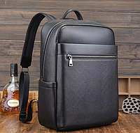 Большой мужской городской рюкзак из натуральной кожи, кожаный ранец черный для мужчин PRO_2499