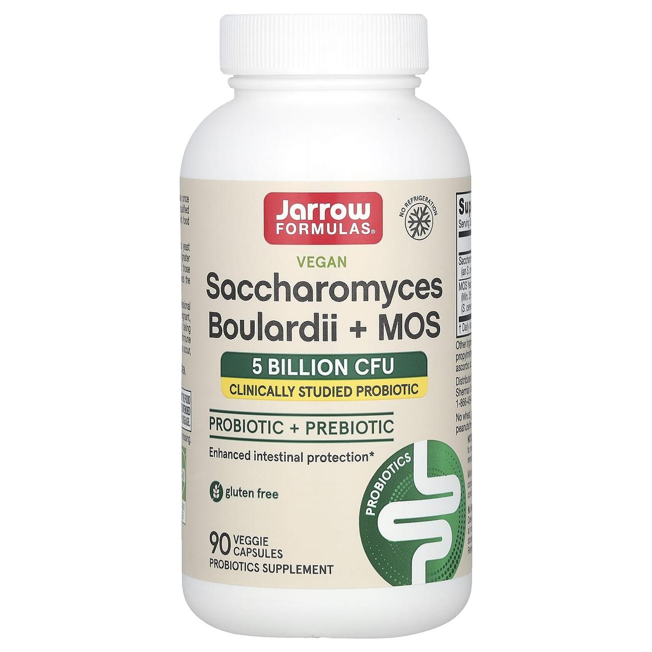 Сахароміцети Буларді і МОС, 5 млрд, Jarrow Formulas, 90 капсул