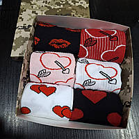 Бокс набор женских подарочных носков 36-41 на 6 пар r_390