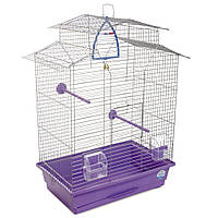 Клетка Природа «Изабель 2» для мелких декоративных птиц, 44x27x65 см (фиолетовая)