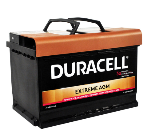 Акумулятор автомобільний 70Аh Duracell Extreme AGM (-/+) EN720