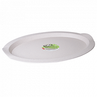 Таця овальна пластикова 47*35*4см біла троянда ECO WOOD Алеана