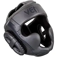 Боксерський шолом VENUM Elite Headgear Темно-сірий