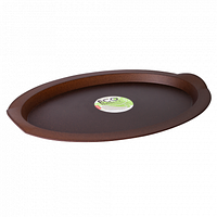 Таця овальна пластикова 47*35*4см коричнева ECO WOOD Алеана