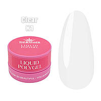 Рідкий полігель Liquid polygel Дизайнер 30мл. у банку для нарощування та зміцнення нігтів Clear K1
