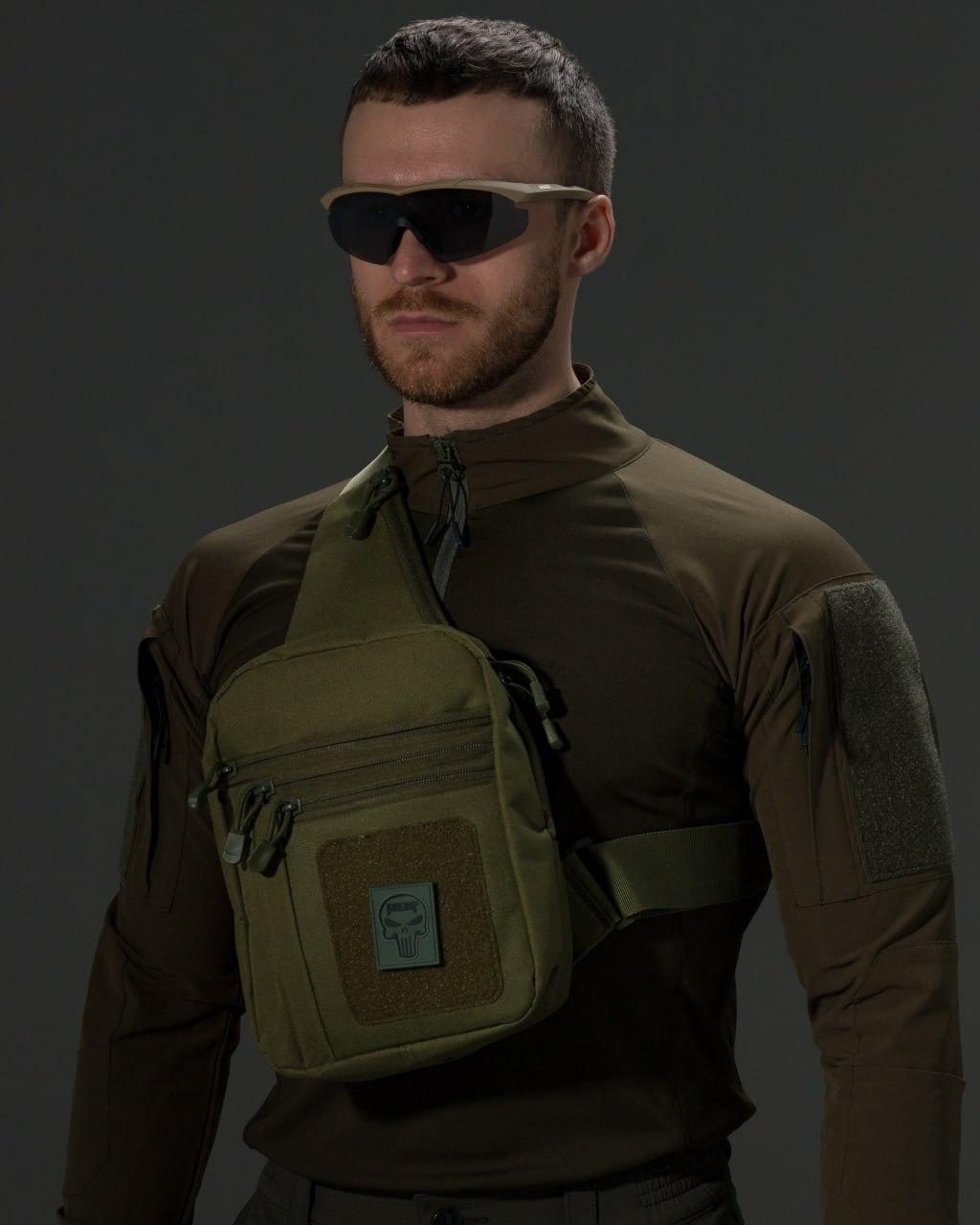 Тактичний месенджер Holster з кобурою хакі, чоловіча сумка тактична олива