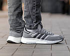 Чоловічі замшеві кросівки adidas retropy сірі з білою підошвою Спортивні кросівки ретропі адіки, фото 3