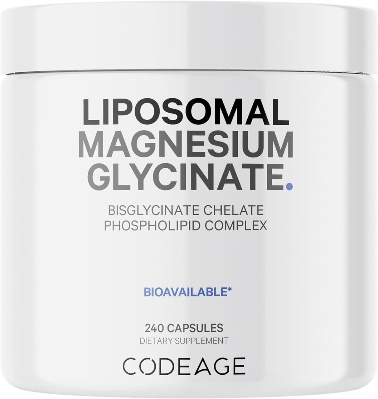 CodeAge Liposomal Magnesium Glycinate / Магній гліцинат ліпосомальний 240 капсул