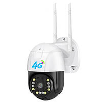 IP камера відеоспостереження RIAS P20 (v380 APP) Wi-Fi 3MP 4G вулична з віддаленим доступом White (3_04472)