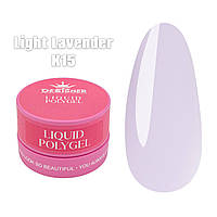Рідкий полігель Liquid polygel Дизайнер 30мл. у банку для нарощування та зміцнення нігтів Light lavender K15