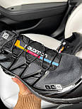 Чоловічі кросівки Salomon XT-6 весна-осінь чорні. Живе фото, фото 6