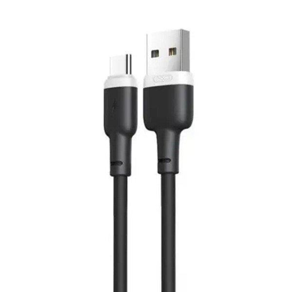 Кабель XO microUSB NB208 Liquid Silicon 2.1A/1m Black